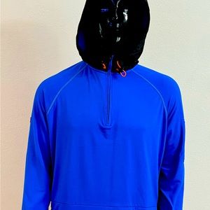 Blue and White SuperDry Sport nylon pull over